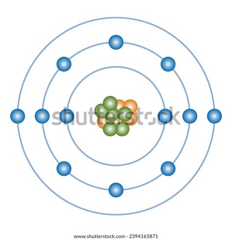 Atom Structure Model Diagram Bohr Atomic Stock Vector (Royalty Free ...