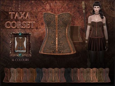 Remussirions Taxa Corset Sims 4 Mods Clothes Corset Steampunk Corset