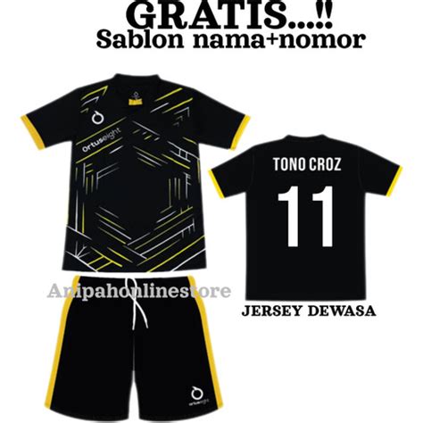 Jual Free Sablon Nama Nomor Punggung Jersey Dewasa Baju Futsal Pria