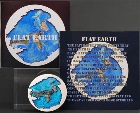 Flat Earth Oz Silver Coin Francs Gabon Antique Finish Ma