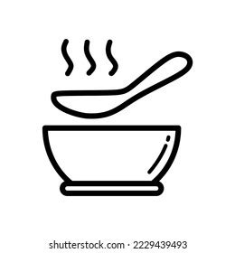 Soup Meal Vector Icon Hot Food Stock Vector Royalty Free 2229439493