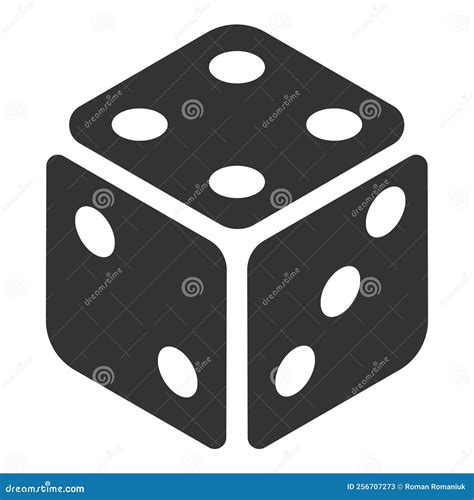 Dice Icon Flat Style Vector Illustration Isolated On White Background