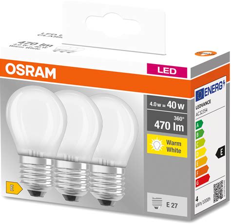 Osram Led Base Classic P 40 4 W 2700 K E27 Set Of 3 Cheap At Ltt