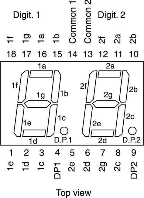 LB 602VA2 ROHM Display LED 7 Segmentos De Segmentos ROHM De 2 Caract