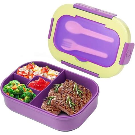 Nivaobi Ml Lunch Bento Box Herm Tique Bo Te D Jeuner Avec Trois