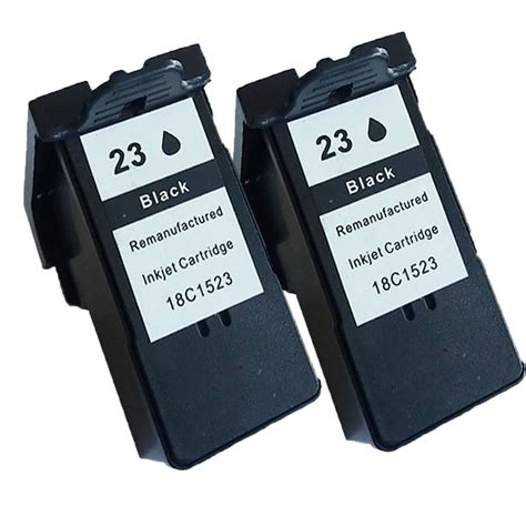 2 Black Pack Compatible For Lexmark 23 24 Ink Cartridge for Lexmark ...