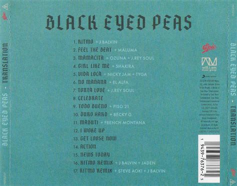 Car Tula Trasera De The Black Eyed Peas Translation Portada