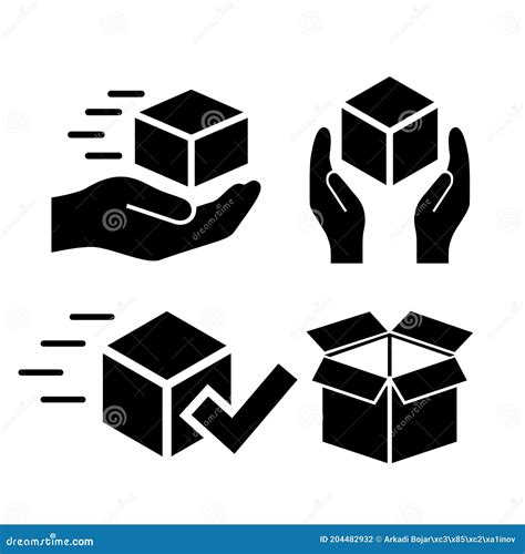 Icono Vector De Entrega De Paquetes Ilustraci N Del Vector