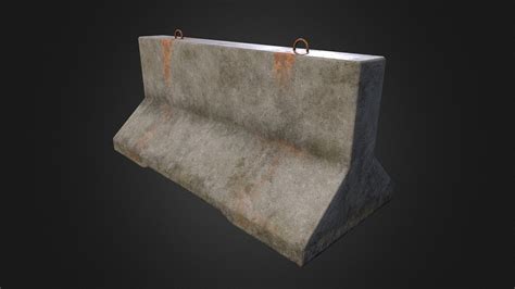 Concrete Barricade 1 Buy Royalty Free 3d Model By Nikola3d 514c374