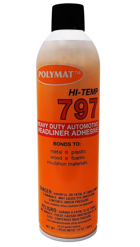 Polymat 797 Hi Temp Spray Adhesive 20oz Can High Temperature Headliner Glue 160f