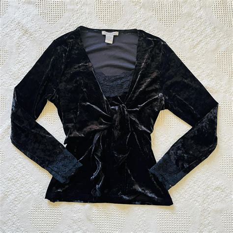 90s Balletcore Whimsigoth Velvet Top Set Stretch Depop