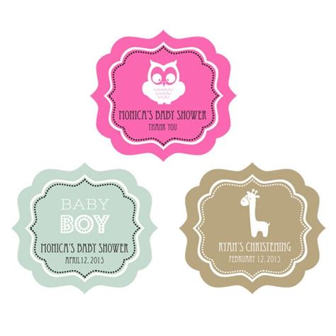 Personalized Baby Shower Labels for Favors by ModParty on Etsy