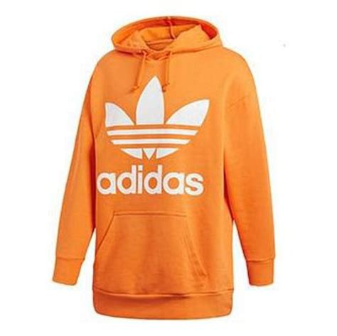 Adidas Trefoil Oversize Hood Orange Dh5768 Solesense