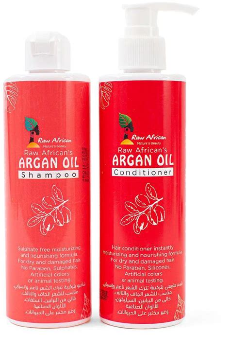 سعر ومواصفات Argan Oil Shampoo And Conditioner Set 300ml من Rawafrican فى