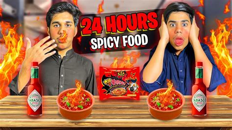 24 Hours 🥵 Eating Spicy Food 🌶️ Most Spicy Noodles World Spiciest Pani Puri😱 Youtube