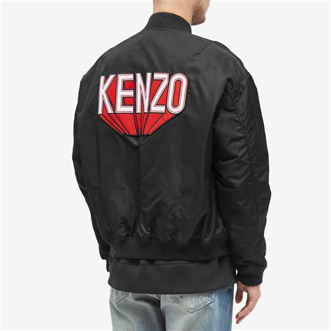 Kenzo Paris Mens Kenzo Flight Bomber Jacket In Black Kenzo