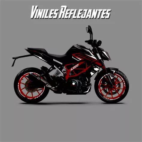 Kit Stickers Reflejantes Completo Para Ktm Duke Rines Ss En Venta