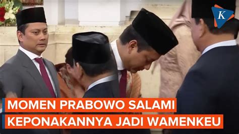 Momen Prabowo Salami Thomas Djiwandono Usai Dilantik Jadi Wamenkeu