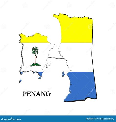 Penang Map Vector Illustration Stock Vector Illustration Of Area Graphic 262071247