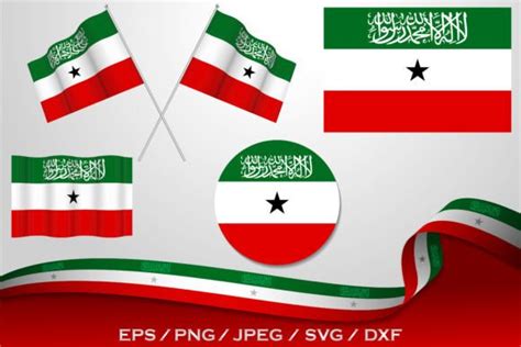 Set Of Somaliland Flags Designs Graphic By Terrabismail · Creative Fabrica