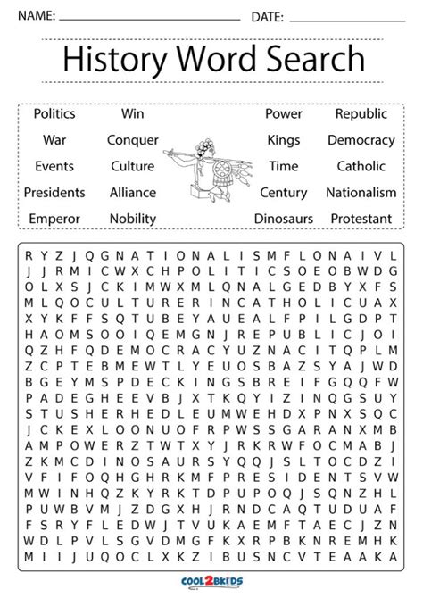 Free Printable History Word Search