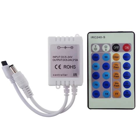 Dc5 24v Irc240 S 24keys Ir Remote Led Dimmer Controller For 5050 3528