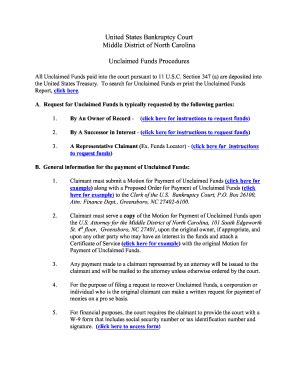 Fillable Online Ncmb Uscourts Pdf Document Middle District Of North