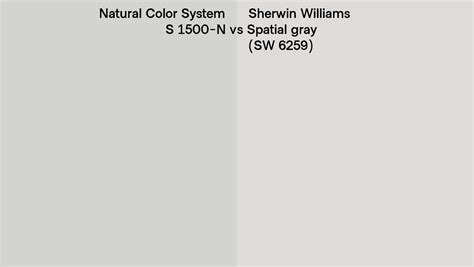 Natural Color System S 1500 N Vs Sherwin Williams Spatial Gray Sw 6259