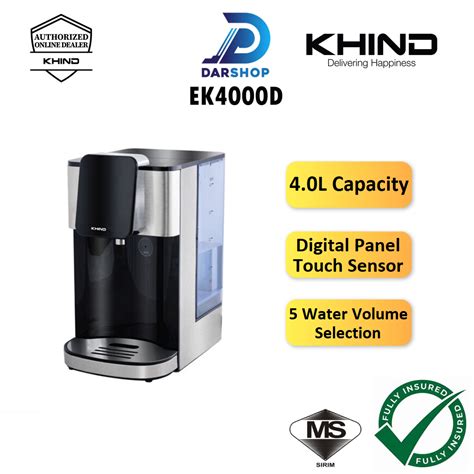 2023 Khind Instant Hot Water Dispenser 4 0l Ek4000d Lazada