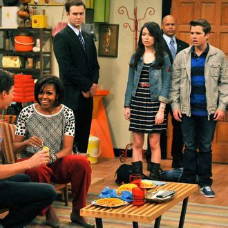 Michelle Obama Filmed Her Cameo On ICarly In Red Pants