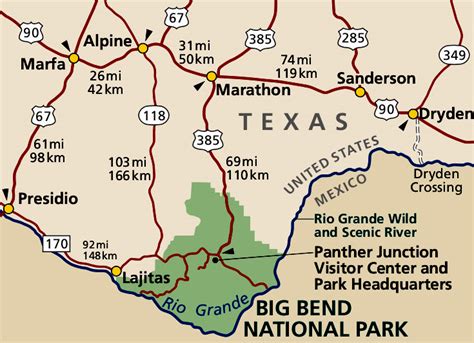 Park Junkie's Guide Map of Big Bend National ParkPark Junkie