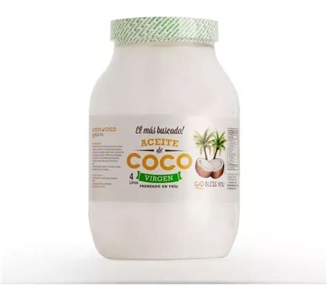 Aceite De Coco Virgen God Bless You X Lts Mercadolibre