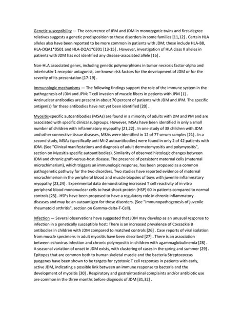 Pathogenesis And Clinical Manifestations Of Juvenile Dermatomyositis