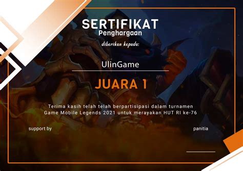 30 Contoh Sertifikat Mobile Legends And Cara Buat 2023