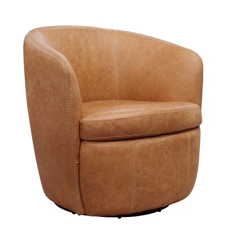 Barolo Vintage Saddle Swivel Club Chair Bears Furniture Greenville