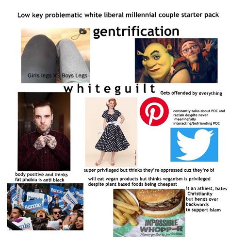 Low Key Problematic White Liberal Millennial Couple Starter Pack R