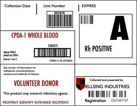 Blood Label For Red Punch Label Templates Labels Blood