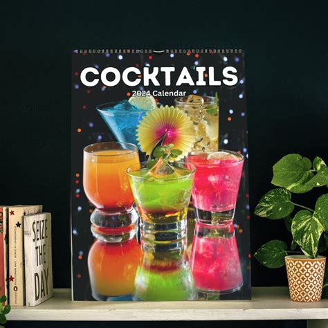 Cocktails Wall Calendar Etsy