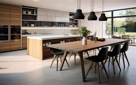 Premium AI Image | Minimalist and Elegant Modern Kitchen Interior ...