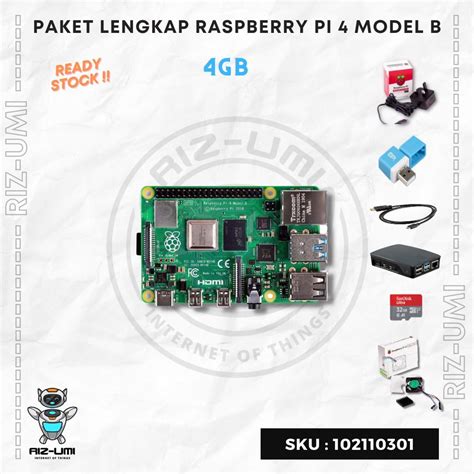 Jual Paket Lengkap Raspberry Pi Model B Gb Shopee Indonesia