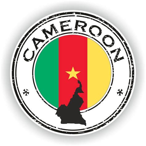 Cameroon Seal Sticker Round Flag For Laptop Book Fridge Guitar Etsy