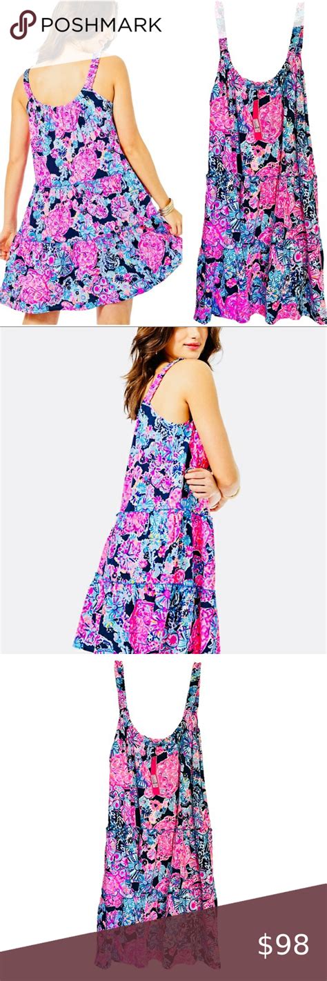 Lily Pulitzer Loro Swing Dress High Tide Navy In Turtle Amazement