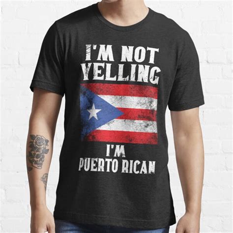 Funny Puerto Rican T Im Not Yelling Im Puerto Rican Retro