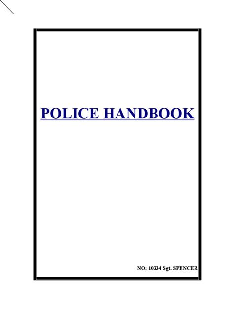 Police Handbook 1 Pdf Crimes Crime And Violence