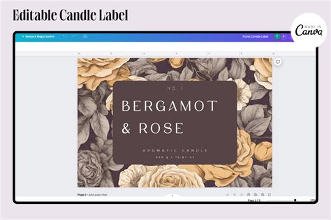 Candle Label Template Graphic by Tímea Herczeg · Creative Fabrica