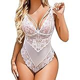 Amazon Avidlove Women One Piece Lingerie Snap Crotch Lace Teddy