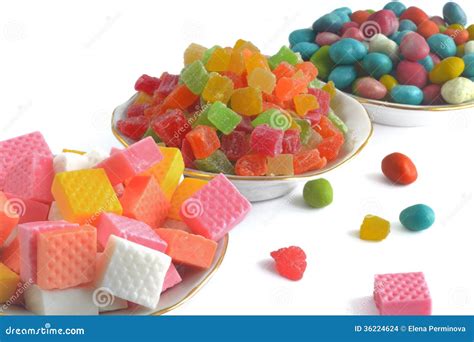 Different Sweets Isolated On White Background Stock Photo Image Of