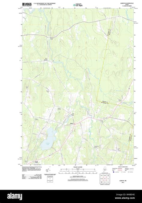 Maine USGS Historical Map Albion 20110906 TM Restoration Stock Photo ...