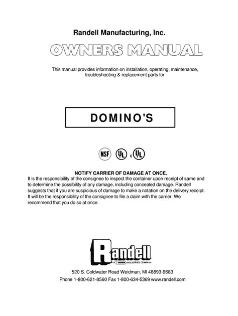 Fillable Online Dominos Whaley Foodservice Fax Email Print Pdffiller