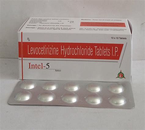 Tablet Levocetirizine Dihydrochloride Mg Intel For Hospital